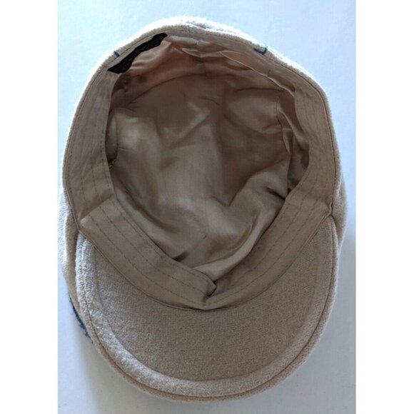Lot Of Two Flat Newsboy Cap Beret Hat Scally Ivy Gatsby Embroidery Lined Size M - Picture 5 of 8